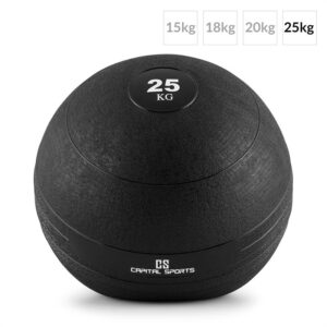 Capital Sports Groundcracker, čierny, 25 kg, slamball, guma