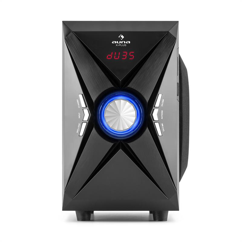 Auna X-Plus, max. 70W, čierna, 5.1-kanálový reproduktorový systém, USB, SD, AUX – Obrázok 2