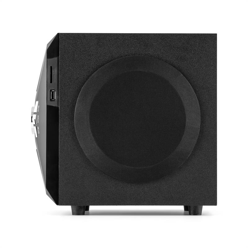 Auna X-Plus, max. 70W, čierna, 5.1-kanálový reproduktorový systém, USB, SD, AUX – Obrázok 3