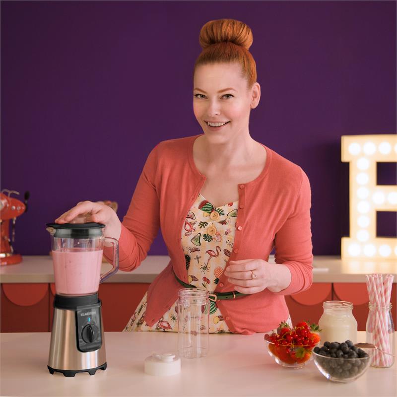 Klarstein Shiva, 350 W, čierna, stojaci mixér, mini smoothiemaker, 0,8l, bez PBA