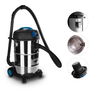 Klarstein Reinraum Prima, priemyselný vysávač, mokré a suché vysávanie, 1200 W, 30 l, zásuvka