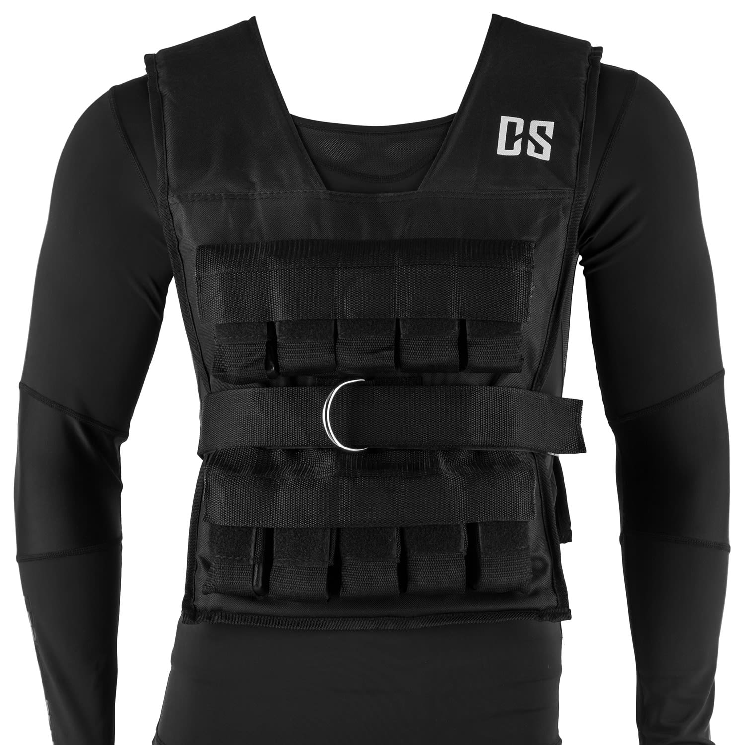 Capital Sports Monstervest, záťažová vesta, 20 kg, kovové závažia, čierna – Obrázok 2