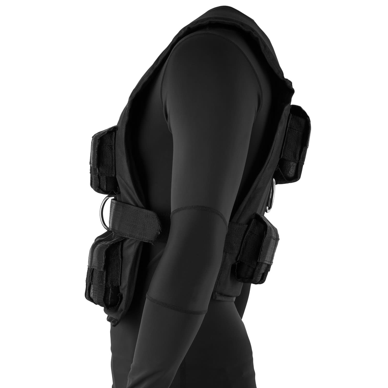 Capital Sports Monstervest, záťažová vesta, 20 kg, kovové závažia, čierna – Obrázok 3