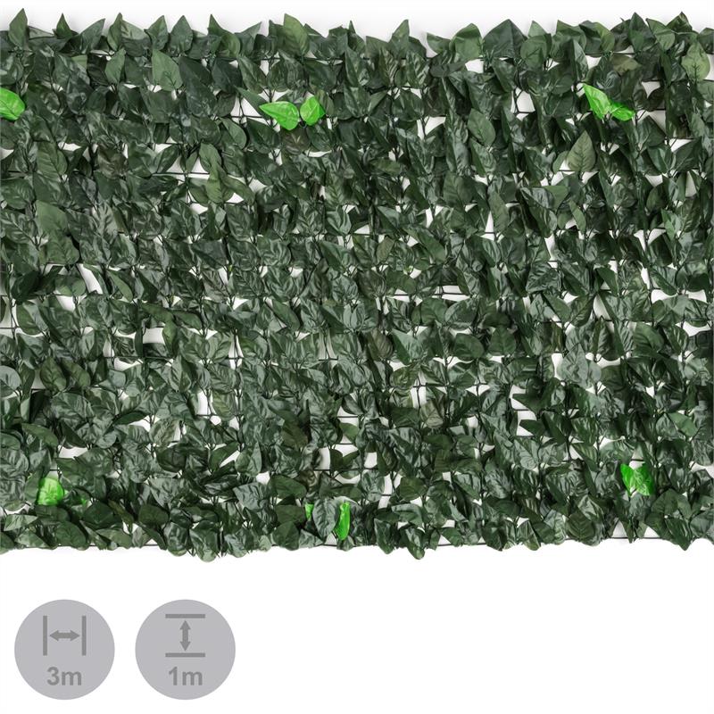 Blumfeldt Fency Dark Leaf, zástena, ochrana pred pozorovaním, ochrana pred vetrom, 300 x 100 cm, buk, tmavozelená