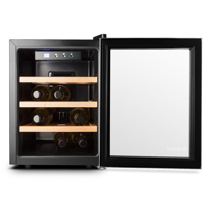 Klarstein Reserva 12 Uno, 33 litrov, chladiaca vinotéka, 12 fliaš, nehrdzavejúca oceľ, LED – Obrázok 2