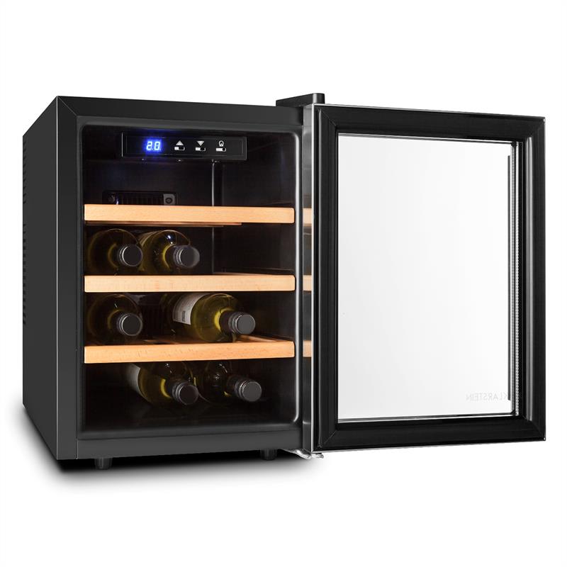 Klarstein Reserva 12 Uno, 33 litrov, chladiaca vinotéka, 12 fliaš, nehrdzavejúca oceľ, LED – Obrázok 3