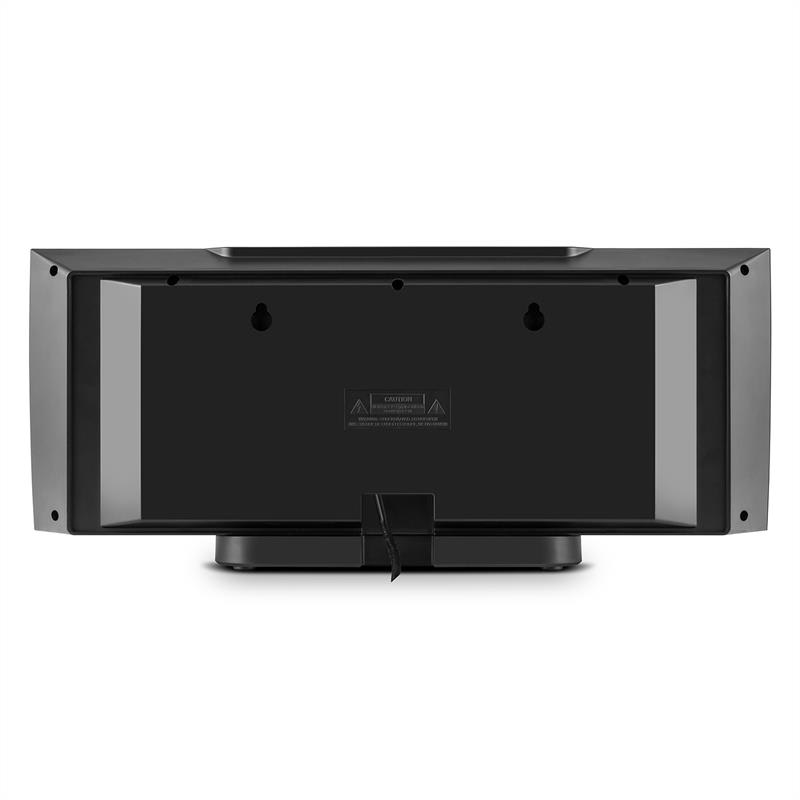 OneConcept V-15, čierny, stereo systém, CD, USB, MP3, FM, AUX, budík – Obrázok 5