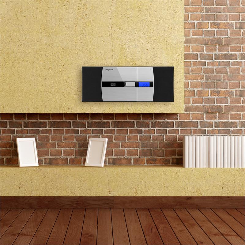 OneConcept V-15-BT, stereo systém, bluetooth, CD, USB, MP3, FM, AUX, budík, čierny – Obrázok 3