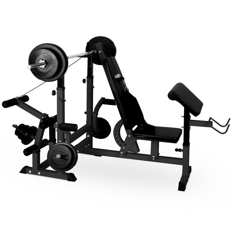 Klarfit KS02, posilňovacia stanica, tréningová lavička, káblové vedenie, predpažný pult – Obrázok 3
