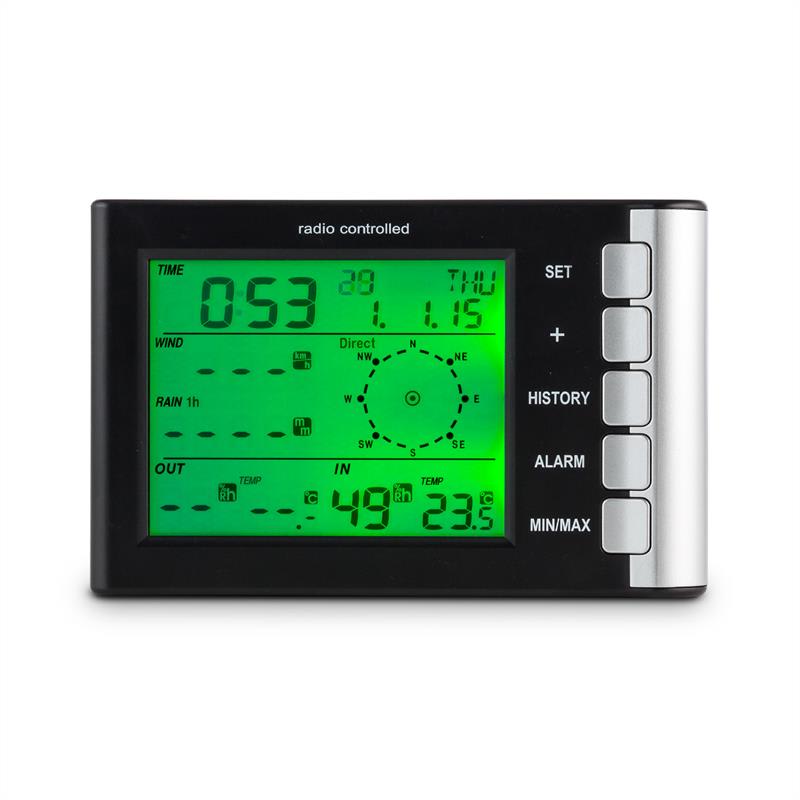 OneConcept Montgolfier, meteostanica, bezdrôtová, dosah do 100 m, LCD displej
