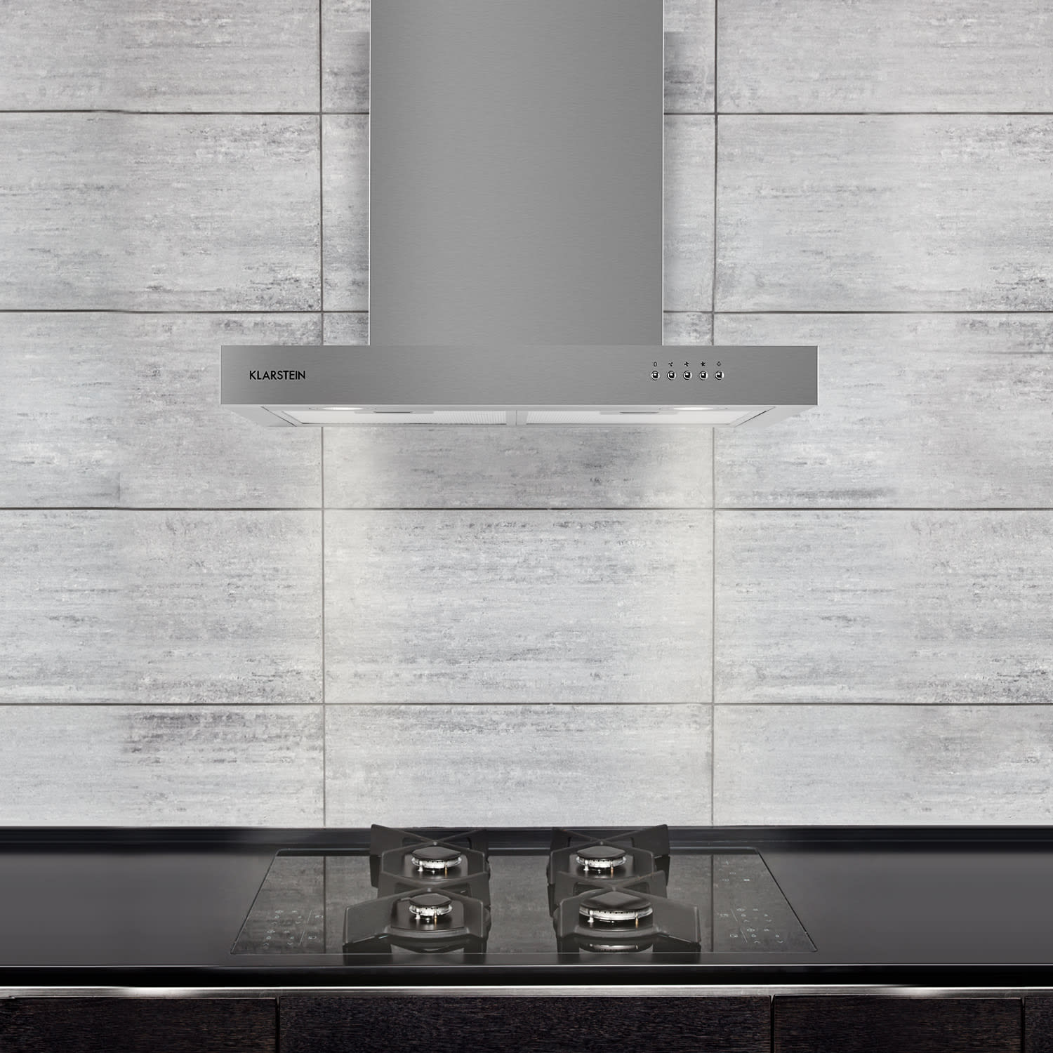 Klarstein Zarah, digestor, ušľachtilá oceľ, 60 cm, 600 m³/h, montáž na stenu, LED