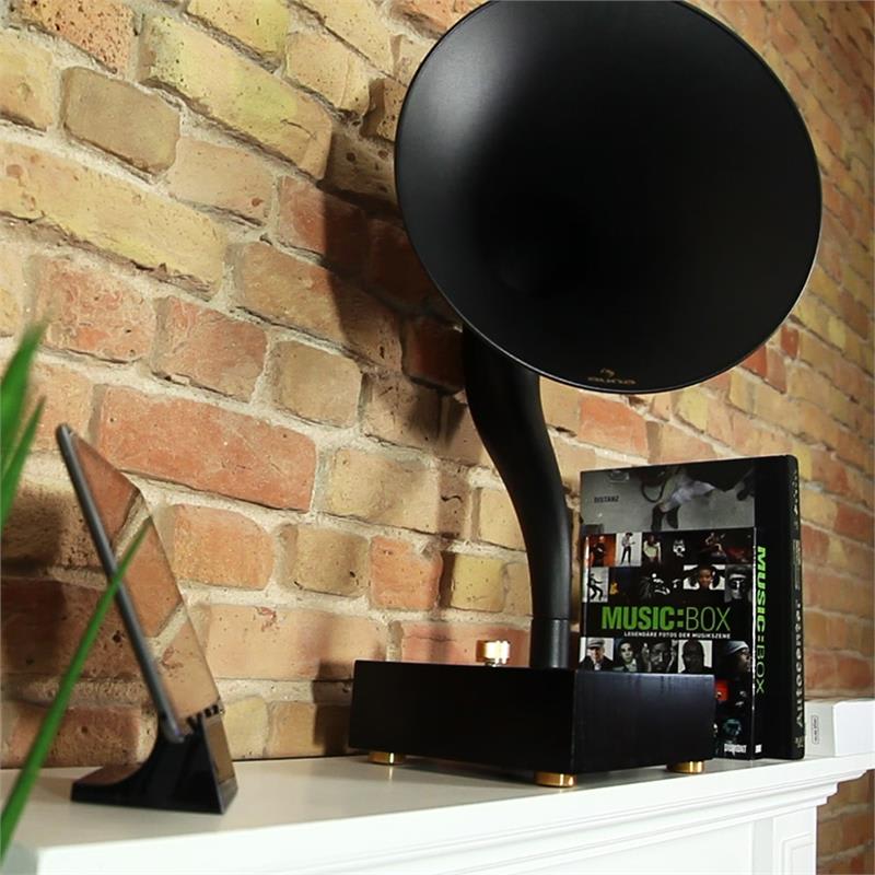 Auna Tonal, horn reproduktor, bluetooth, AUX, hliníkový lievik, drevená skriňa