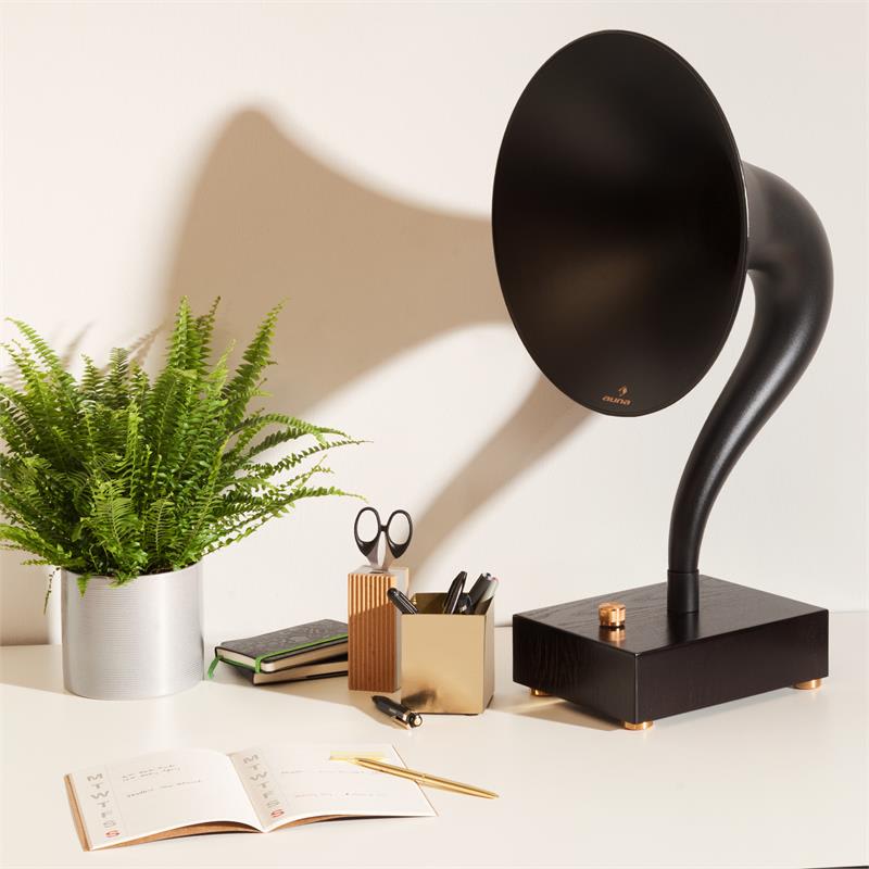 Auna Tonal, horn reproduktor, bluetooth, AUX, hliníkový lievik, drevená skriňa – Obrázok 2