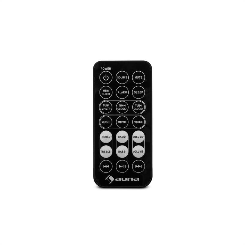 Auna HiTower, karaoke vežový reproduktor, bluetooth, FM, AUX, USB nabíjací slot, 2 x mikrofón – Obrázok 3