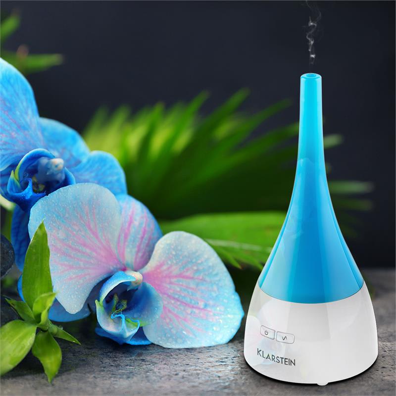 Klarstein Etheria, aromatický difuzér, zvlhčovač vzduchu, LED, ultrazvuk, tyrkysová/biela