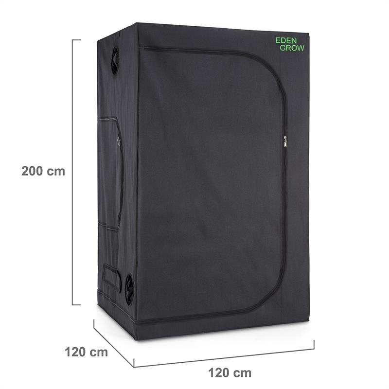 OneConcept Eden Grow L, pestovateľský box, domáce pestovanie, interiérový, 120 x 120 x 200 cm – Obrázok 3