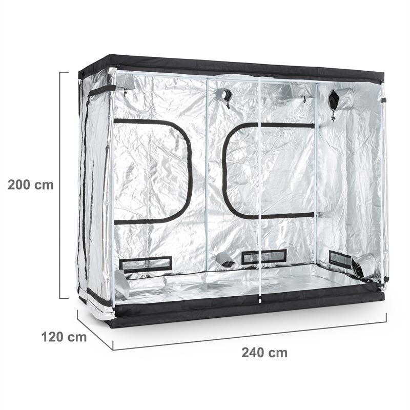 OneConcept Eden Grow XL, pestovateľský box, domáce pestovanie, interiérový, 240 x 120 x 200 cm – Obrázok 3