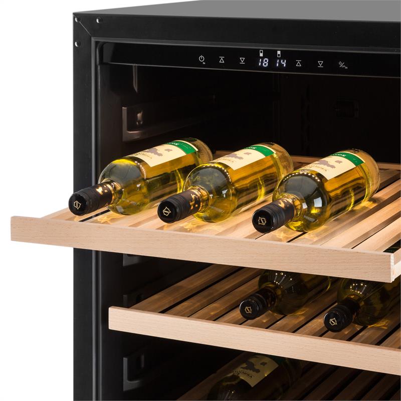 Klarstein Botella 120S, chladnička na víno, 270 litrov, ušľachtilá oceľ, LED