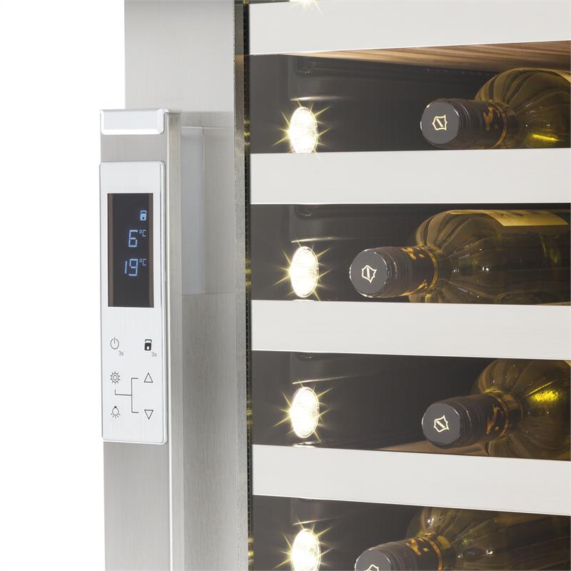 Klarstein Botella 300S, chladnička na víno, 642 litrov, 303 fliaš vína, ušľachtilá oceľ, LED – Obrázok 2