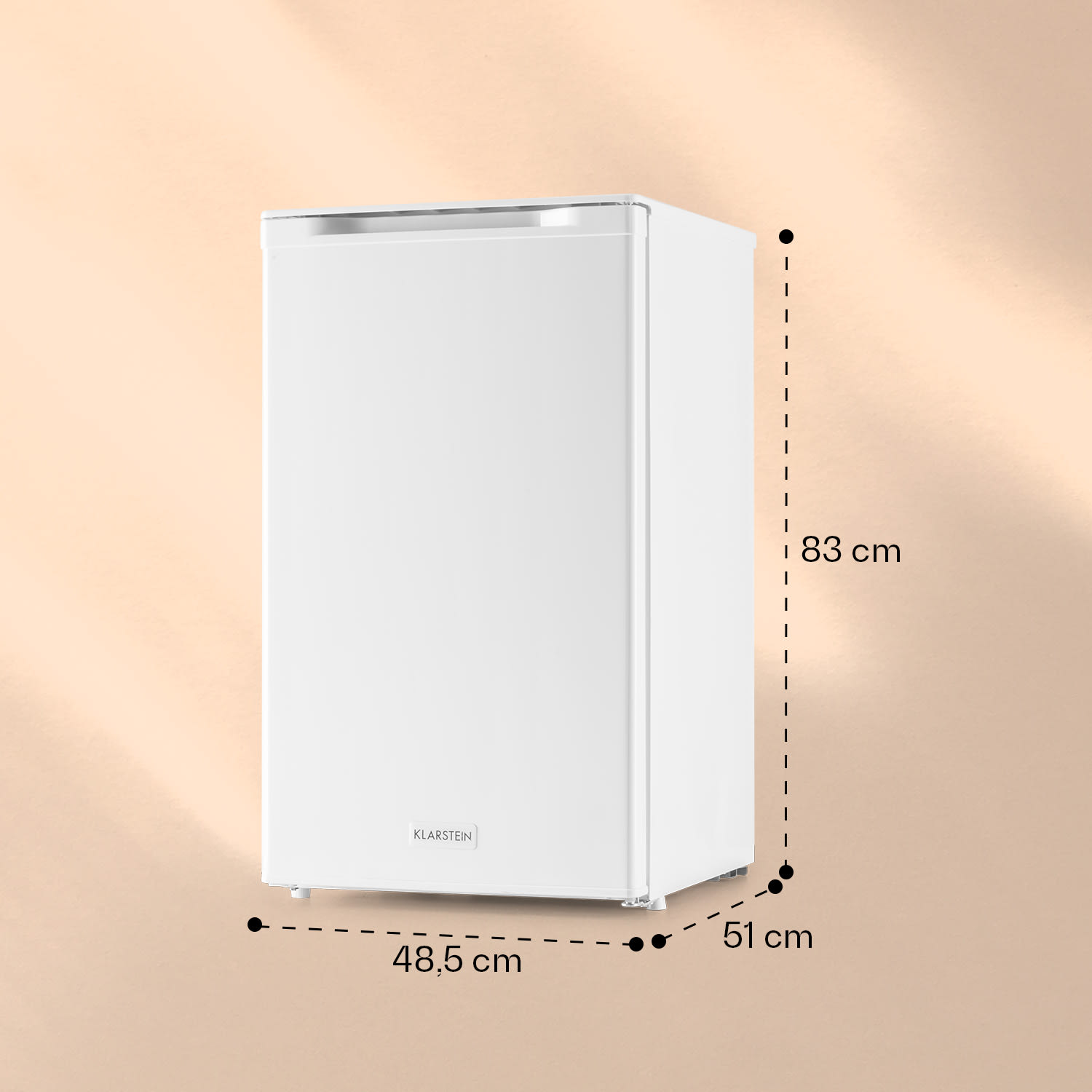 Klarstein Garfield XL, mraznička, 69 l, 4 hviezdičky, 80 W, energet. trieda F, biela – Obrázok 5