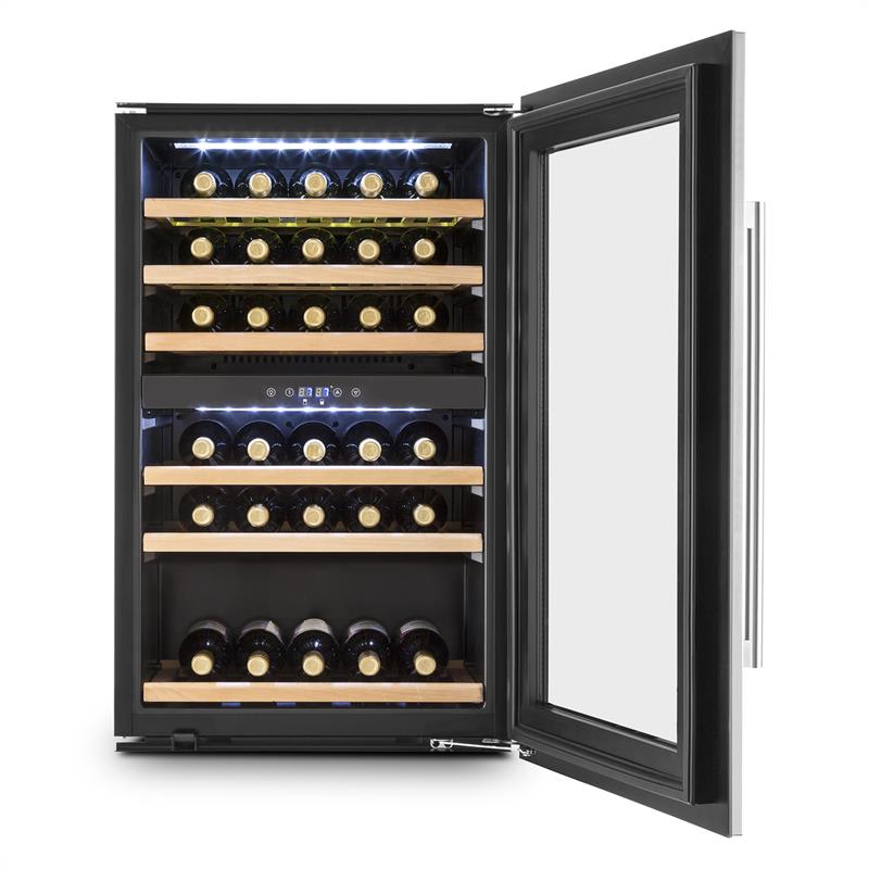 Klarstein Vinsider 35D, vstavaná vinotéka, 128 l, 41 fliaš, 2 zóny