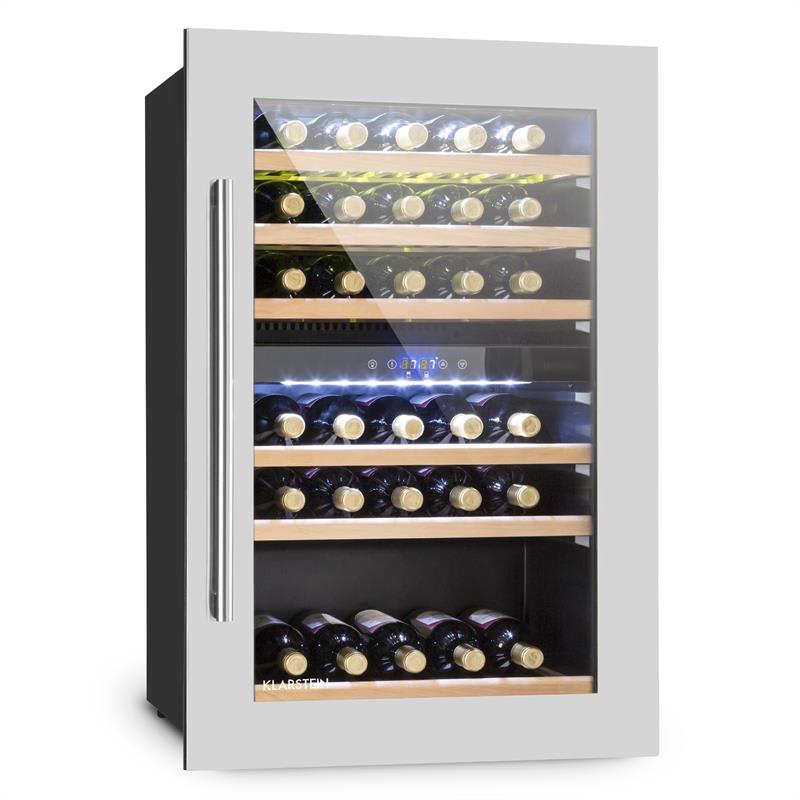 Klarstein Vinsider 35D, vstavaná vinotéka, 128 l, 41 fliaš, 2 zóny – Obrázok 5