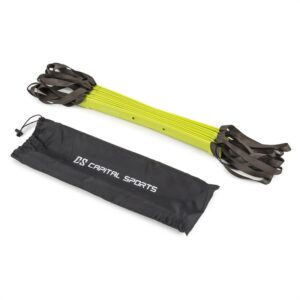 Capital Sports Klarstride 4, zelený, tréningový rebrík, koordinačný rebrík, 4 m, taška
