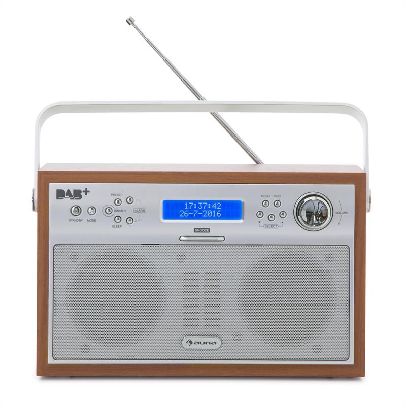Auna Akkord, orech, digitálne rádio, prenosné, DAB+/PPL-FM, rádio, budík, LED