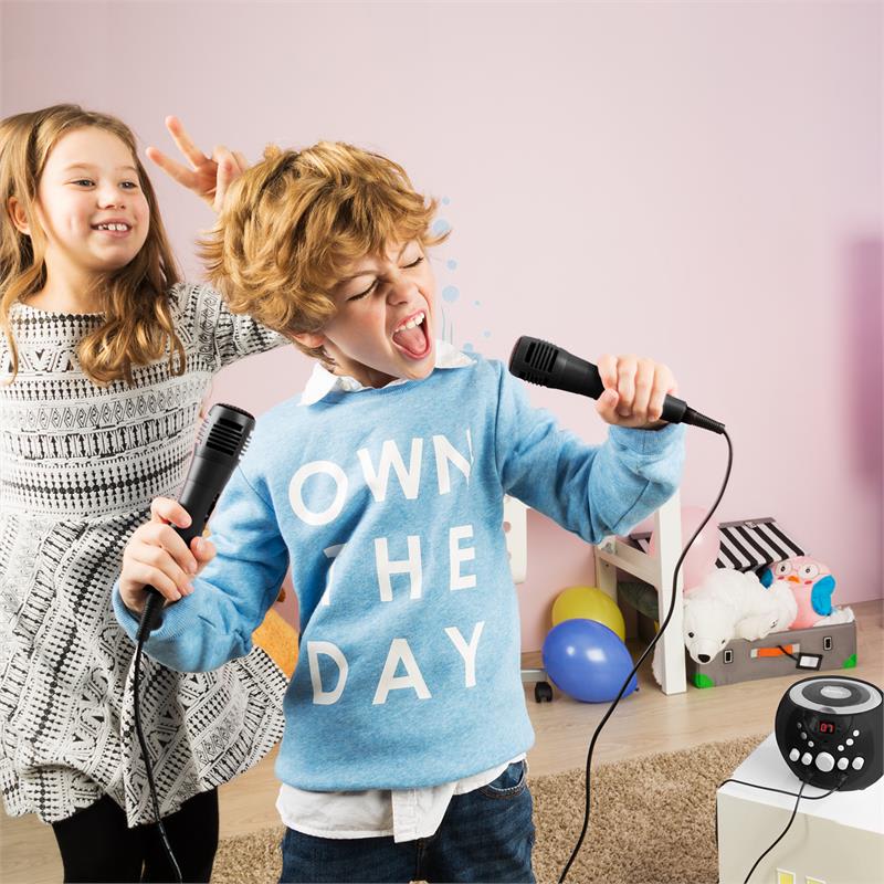 Auna SingSing, prenosný karaoke systém, LED, prevádzka na batérie, 2 x mikrofón – Obrázok 2
