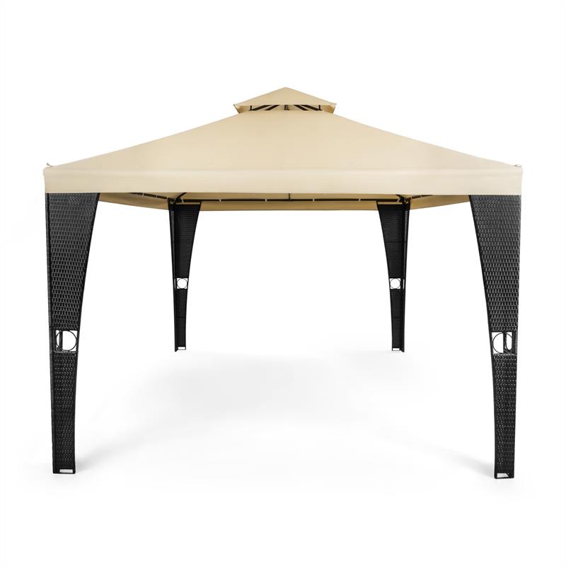Blumfeldt Avignon, záhradný pavilón, 3 x 4 m, polyratan, polyester, vrátane napínacieho lana – Obrázok 2