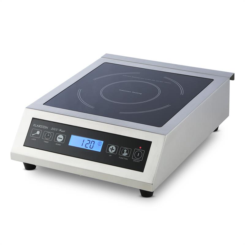Klarstein Induuk indukčná varná platňa Ø 22 cm 500-3500 W Catering ušľachtilá oceľ – Obrázok 3