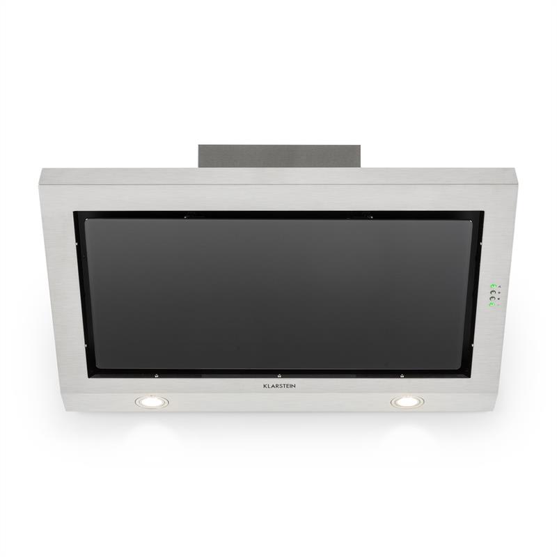 Klarstein Garcon, odsávač pár, ušľachtilá oceľ, 90 cm, 590 m³/h, sklo, LED, s voľným priestorom pre hlavu – Obrázok 2