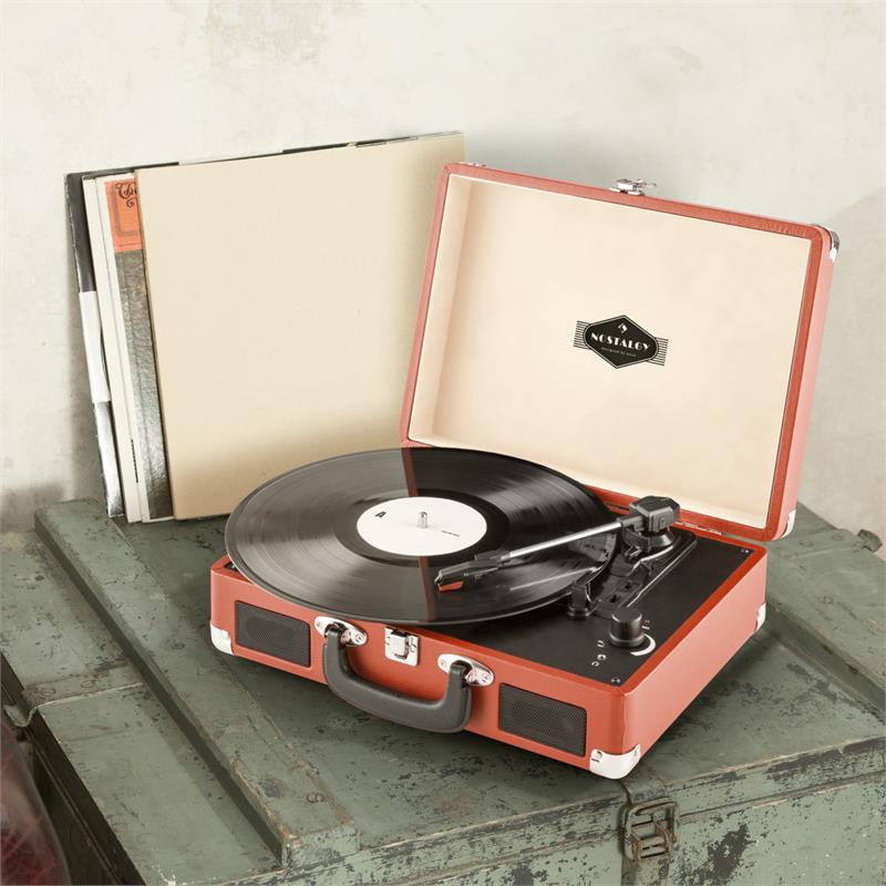 Auna Peggy Sue, červený, retro gramofón, vinyl LP, USB, line out