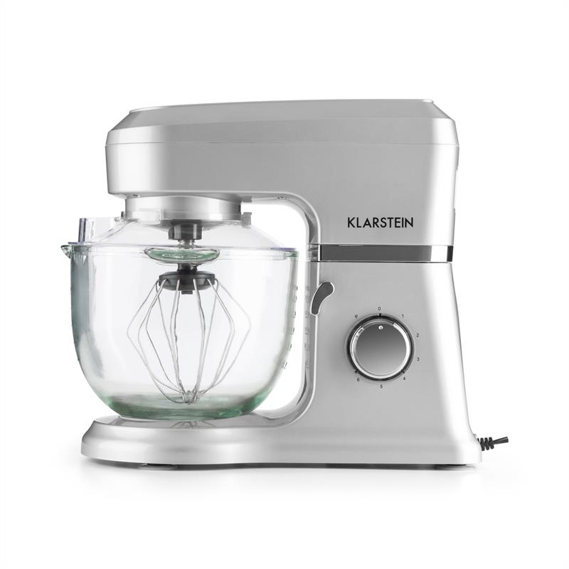 Klarstein Allegra Argente, strieborný, kuchynský robot, 800 W, 3 l, sklenená misa