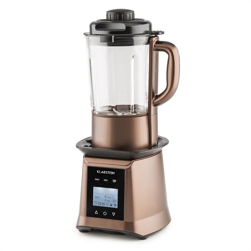 Klarstein Herakles Heat polievkový mixér, 1300W/1,7k 900W 1,75l BPA-free, sklo, farba kávy – Obrázok 5
