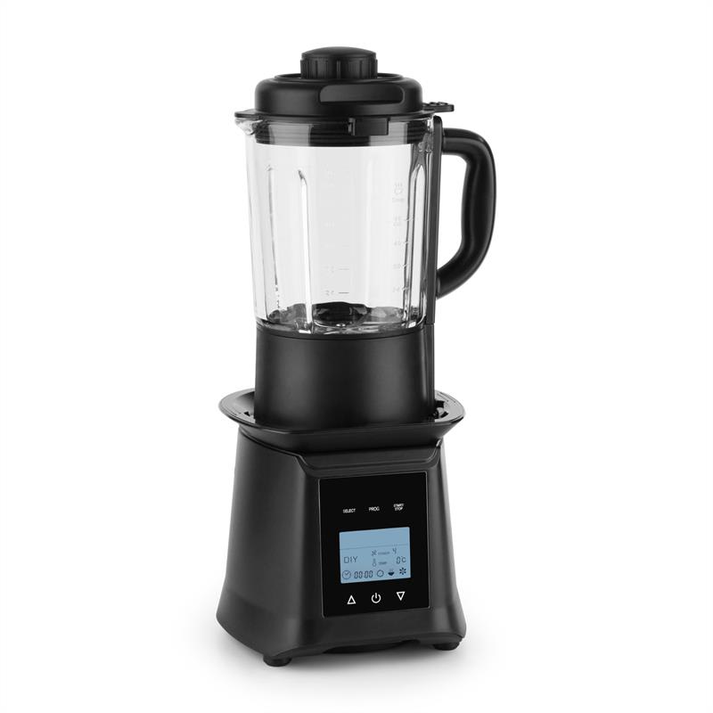 Klarstein Herakles Heat polievkový mixér, 1300W/1,7PS 900W, 1,75l, BPA-free, sklo, čierny