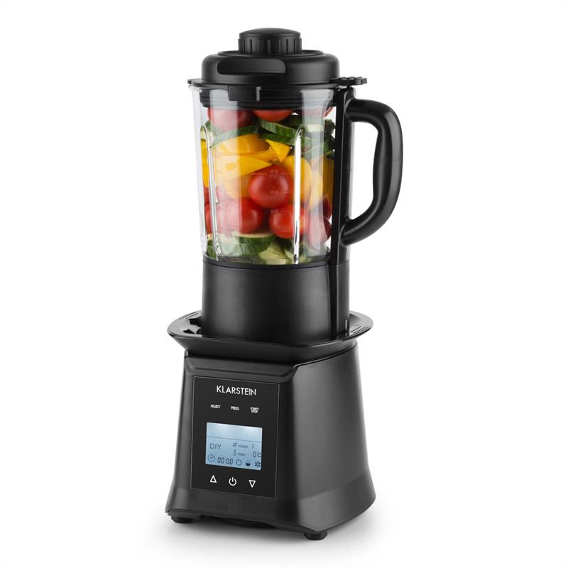 Klarstein Herakles Heat polievkový mixér, 1300W/1,7PS 900W, 1,75l, BPA-free, sklo, čierny – Obrázok 5