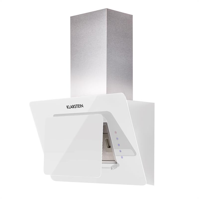 Klarstein Lorea, biely, 60 cm, 290 m³/h, digestor, voľný priestor pre hlavu, dotykový, sklo – Obrázok 2