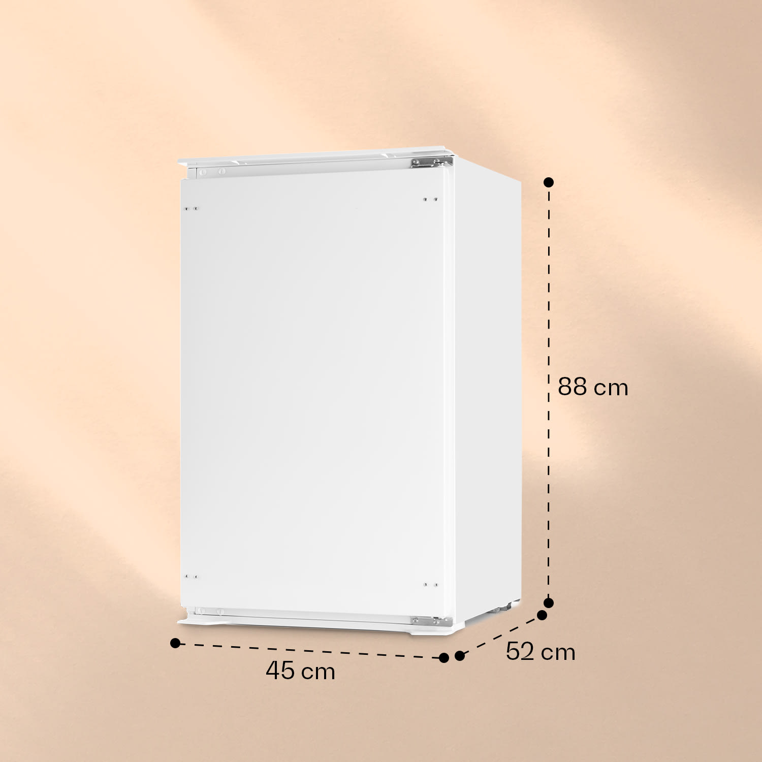 Klarstein Coolzone 130, biela, vstavaná chladnička, F, 129 l, 54 x 88 x 55 cm – Obrázok 4