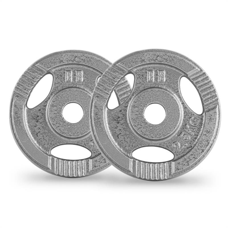 Capital Sports IP3H 2.5, šedé, závažie na činky, pár, 30 mm, 2,5 kg, otvory na uchopenie