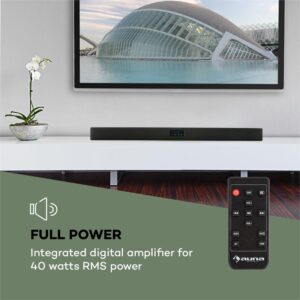 Auna Areal Bar 150, čierna, zvuková lišta, bluetooth, USB, SD, 2 X AUX, vrátane diaľkového ovládača