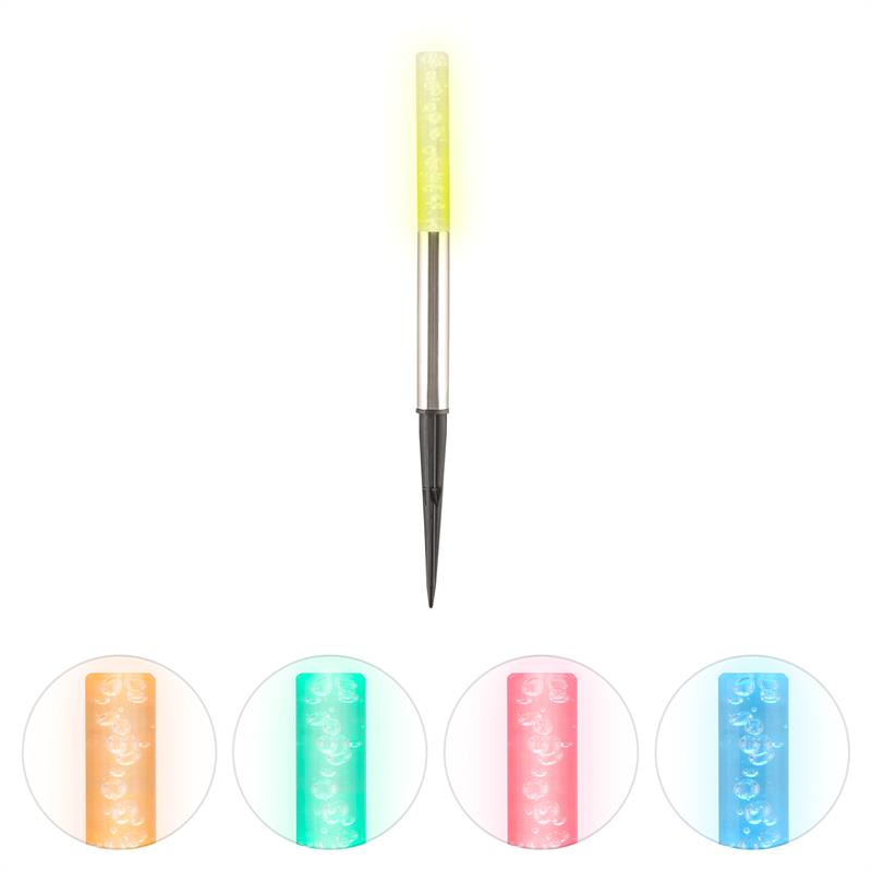 Blumfeldt Aquino, solárne svietidlá, sada, dizajn vody, RGB LED, ušľachtilá oceľ, 600 mAh
