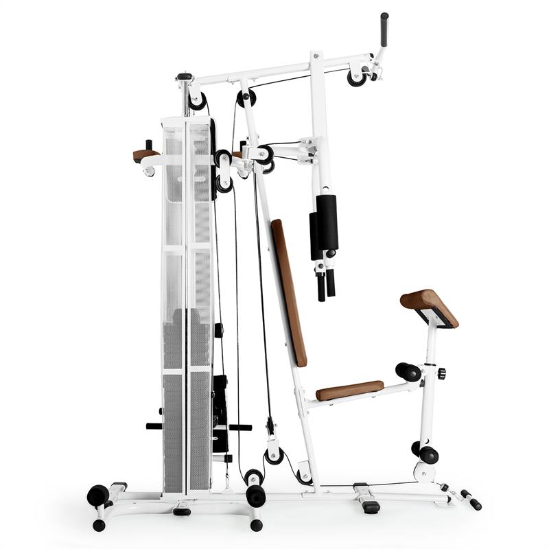 KLARFIT Ultimate Gym 5000, multifunkčná posilňovacia stanica, biela – Obrázok 3