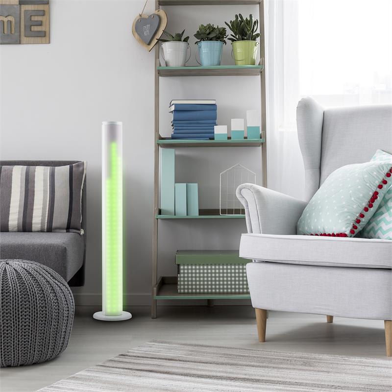 Auna Light Up, biely, vežový reproduktor, 14 W, bluetooth, LED, USB, FM, diaľkový ovládač
