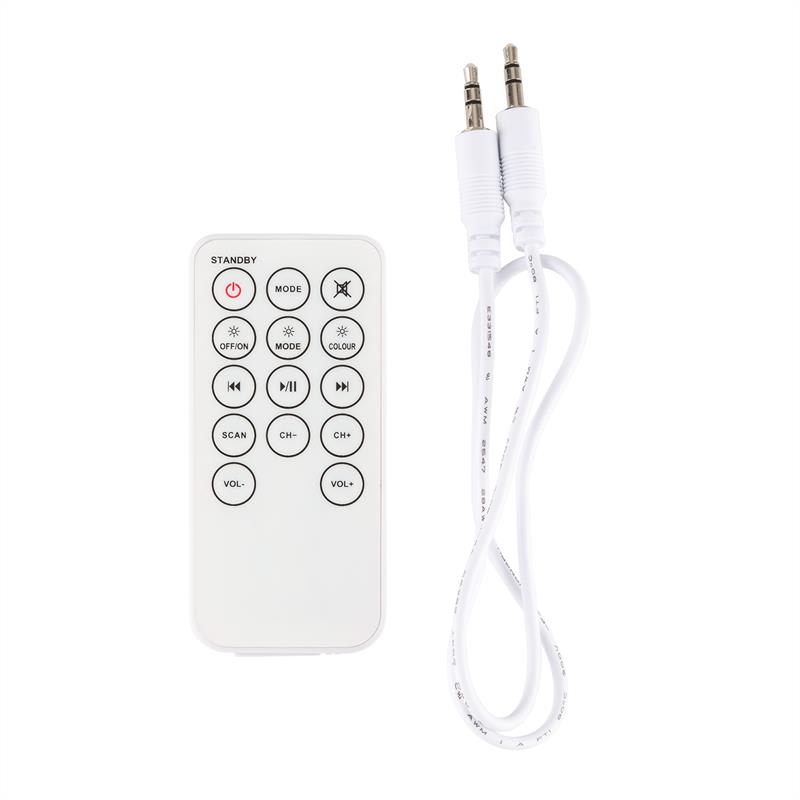Auna Light Up, biely, vežový reproduktor, 14 W, bluetooth, LED, USB, FM, diaľkový ovládač – Obrázok 5