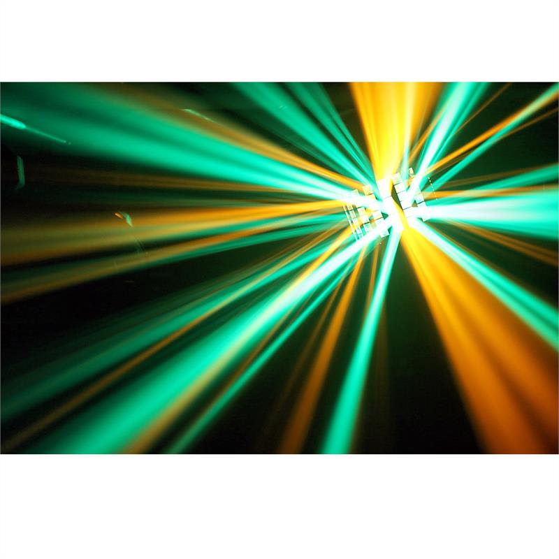Beamz Butterfly II LED Mini Derby 6x3W, RGBAWP, IR – Obrázok 3
