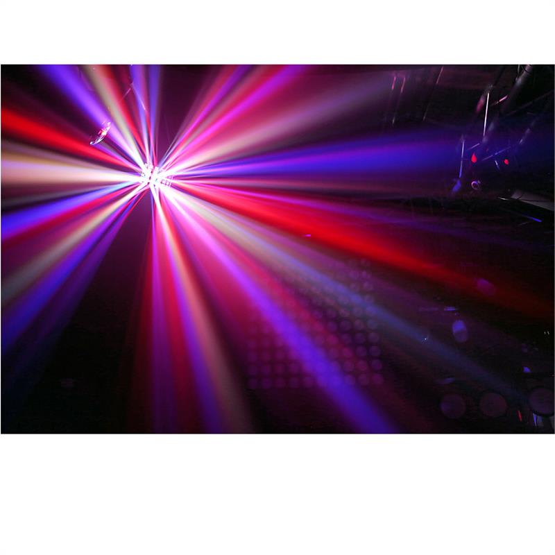 Beamz Butterfly II LED Mini Derby 6x3W, RGBAWP, IR – Obrázok 4