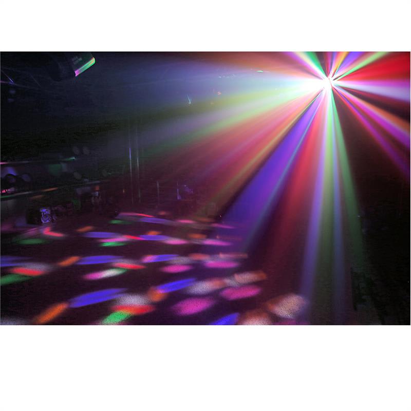 Beamz Butterfly II LED Mini Derby 6x3W, RGBAWP, IR – Obrázok 5