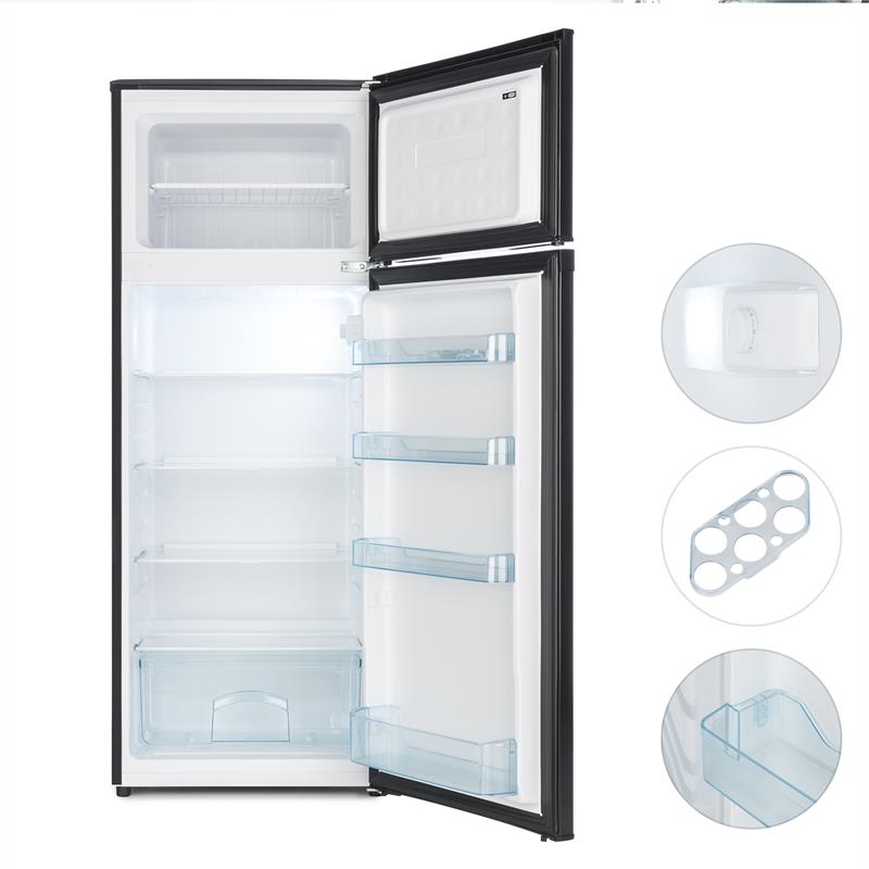 Klarstein Height Cool Black, čierna, kombinácia chladničky s mrazničkou, 171/41 l, 2-dverová, A++ – Obrázok 2