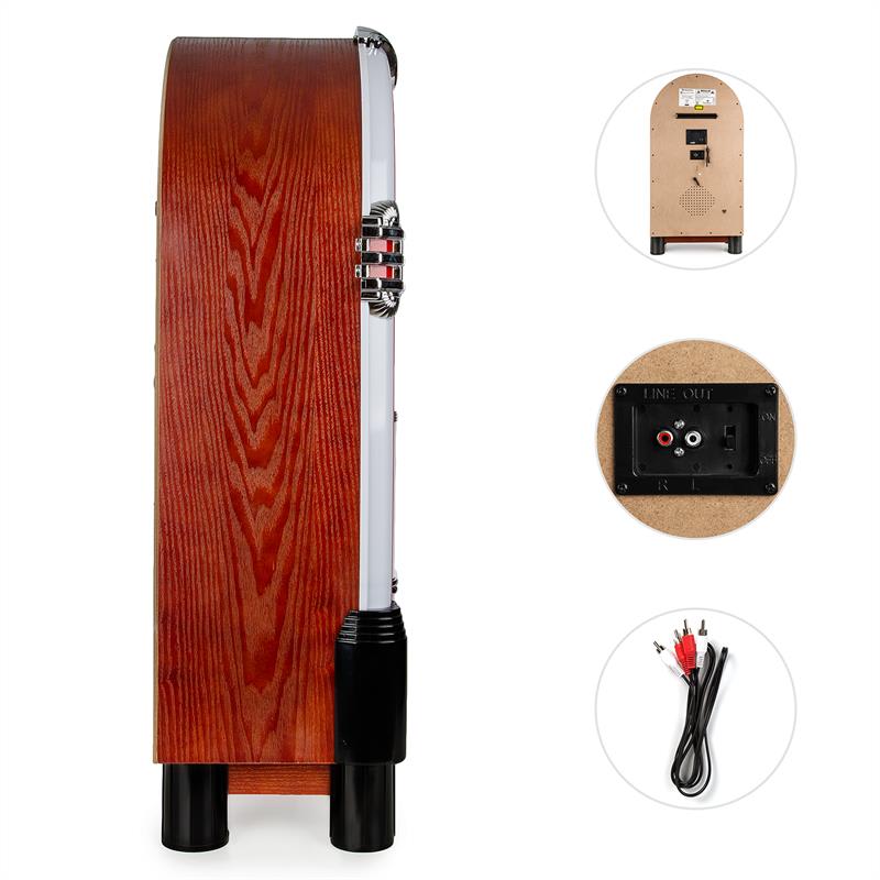 Auna Graceland TT, jukebox, bluetooth, phono, CD, USB, SD, MP3, AUX, FM – Obrázok 3